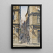 La Brunngasse mit dem ersten vegetarischen Restaurant in Wien - Gustav Korompay — gerahmtes Bild an der Wand