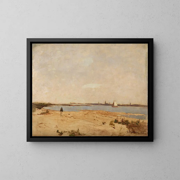Ansicht von Gorkum - Gustav Schönleber — gerahmtes Bild an der Wand