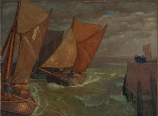 Eingang des Hafens von Vlissingen - Gustav Schönleber — Ansicht des Kunstwerks