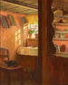 Inneres gewöhnliches mit Sonnenlicht durch das Fenster - Gustav Vermehren — Ansicht des Kunstwerks