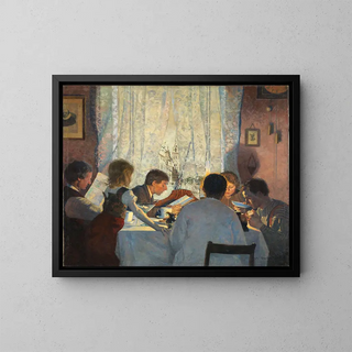 Stimmung des Morgens - Gustav Wentzel — gerahmtes Bild an der Wand