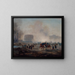 La Rotonde de la Villette umgeben von den Truppen von Versailles - Gustave Boulanger — gerahmtes Bild an der Wand