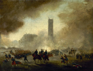 Gustave Boulanger - La tour SaintJacques reprise par les troupes versaillaises.webp