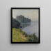 Die Seine an der Insel Marante bei nebligem Wetter - Gustave Caillebotte — gerahmtes Bild an der Wand