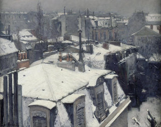 Gustave Caillebotte - Rooftops in the Snow snow effect.webp