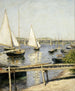 Segelboote in Argenteuil - Gustave Caillebotte — Ansicht des Kunstwerks