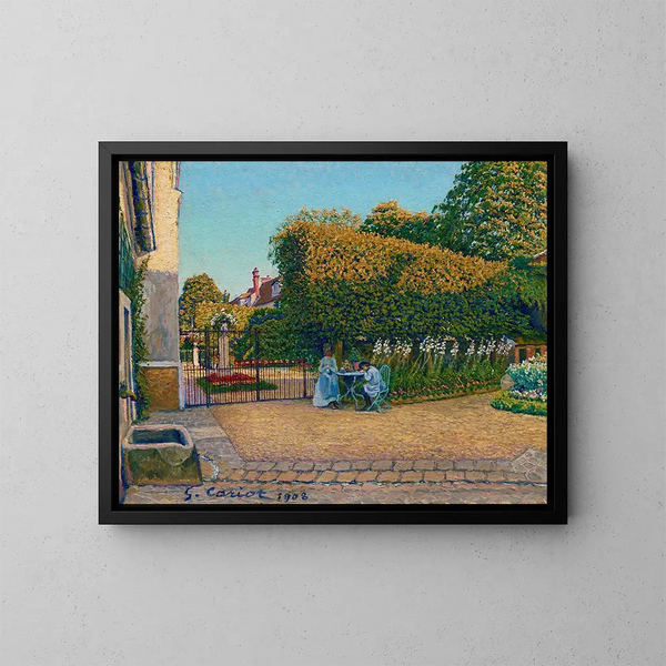 Der Garten - Gustave Cariot — gerahmtes Bild an der Wand