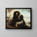 Selbstporträt mit einem schwarzen Hund - Gustave Courbet — gerahmtes Bild an der Wand