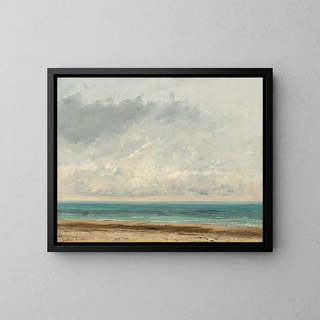 Ruhiges Meer - Gustave Courbet — gerahmtes Bild an der Wand