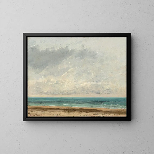 Ruhiges Meer - Gustave Courbet — gerahmtes Bild an der Wand