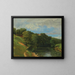 Château am Flussufer - Gustave Courbet — gerahmtes Bild an der Wand