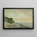 Falaise am Meerblick Kleiner Strand Sonnenaufgang - Gustave Courbet — gerahmtes Bild an der Wand
