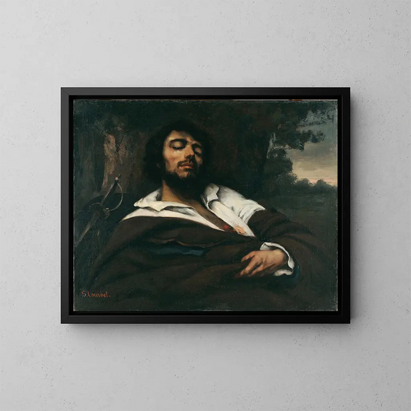Der Verletzte - Gustave Courbet — gerahmtes Bild an der Wand