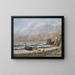 Zwei Boote am Strand - Gustave Courbet — gerahmtes Bild an der Wand