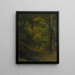 Zwei Rehe im Wald - Gustave Courbet — gerahmtes Bild an der Wand