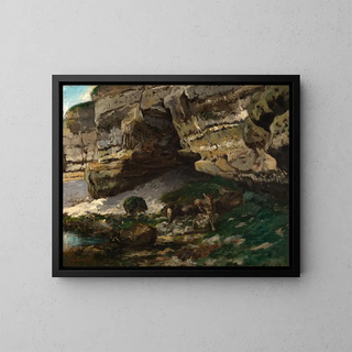 Gustave Courbet - Felsige Landschaft mit Rehen.webp