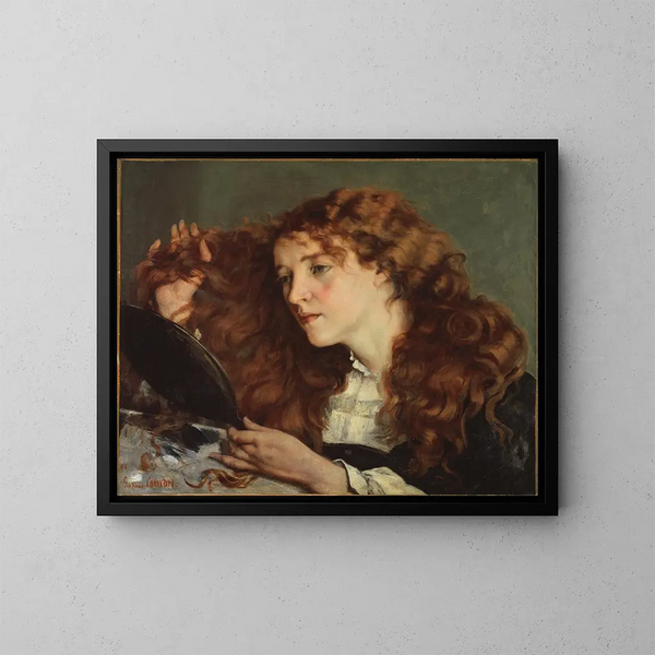 Jo, la belle fille irlandaise - Gustave Courbet — gerahmtes Bild an der Wand