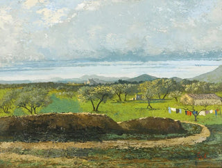 Landschaft mit Mauer und Obstgarten - Gustave Courbet — Ansicht des Kunstwerks