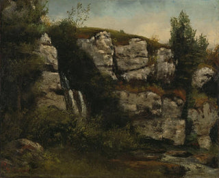 Gustave Courbet - Landscape with Rocky Cliffs and a Waterfall.webp