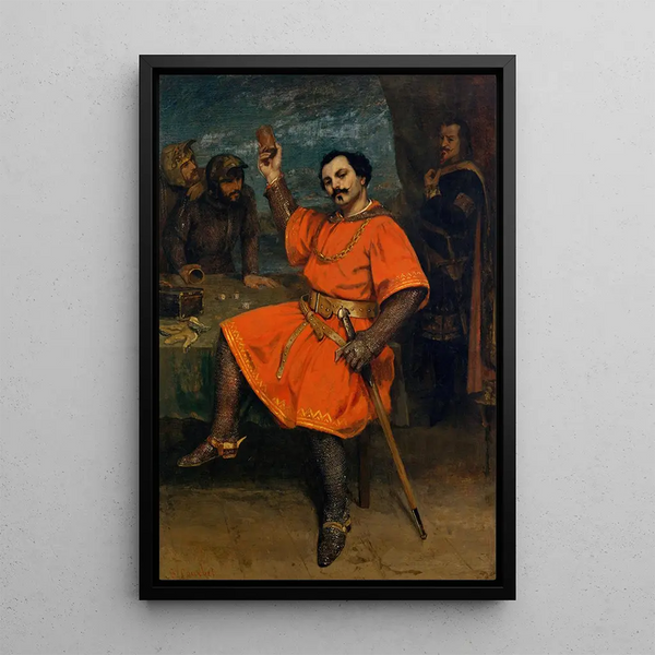Louis Gueymard 1822-1880 in Robert le Diable - Gustave Courbet — gerahmtes Bild an der Wand
