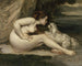 Frau nackt mit einem Hund - Gustave Courbet — Ansicht des Kunstwerks