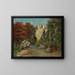 Landschaft mit Bach und Felsen - Gustave Courbet — gerahmtes Bild an der Wand