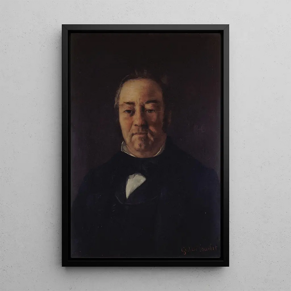 Portrait de Monsieur Corbinaud - Gustave Courbet — gerahmtes Bild an der Wand