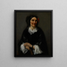 Portrait von Anika Psalmon Mme Robin - Gustave Courbet — gerahmtes Bild an der Wand