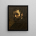 Portrait eines Mannes - Gustave Courbet — gerahmtes Bild an der Wand