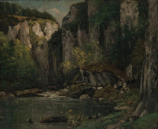 Fluss und Felsen - Gustave Courbet — Ansicht des Kunstwerks