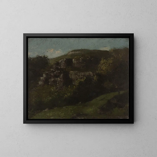 Rochers d'Ornans - Gustave Courbet — gerahmtes Bild an der Wand