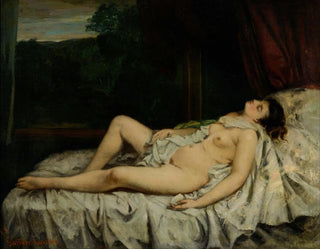Nacktes schlafendes Mädchen - Gustave Courbet — Ansicht des Kunstwerks