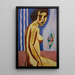 Frau nackt mit Blumenstrauß - Gustave De Smet — gerahmtes Bild an der Wand