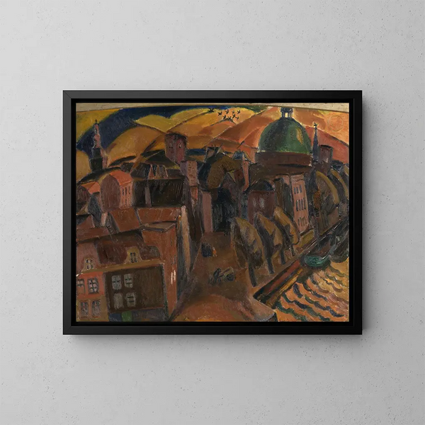 L'église du Dôme Vert à Amsterdam - Gustave De Smet — gerahmtes Bild an der Wand
