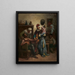 Don Quijote und Sancho Panza, unterhalten von Basile und Quiteria - Gustave Doré — gerahmtes Bild an der Wand