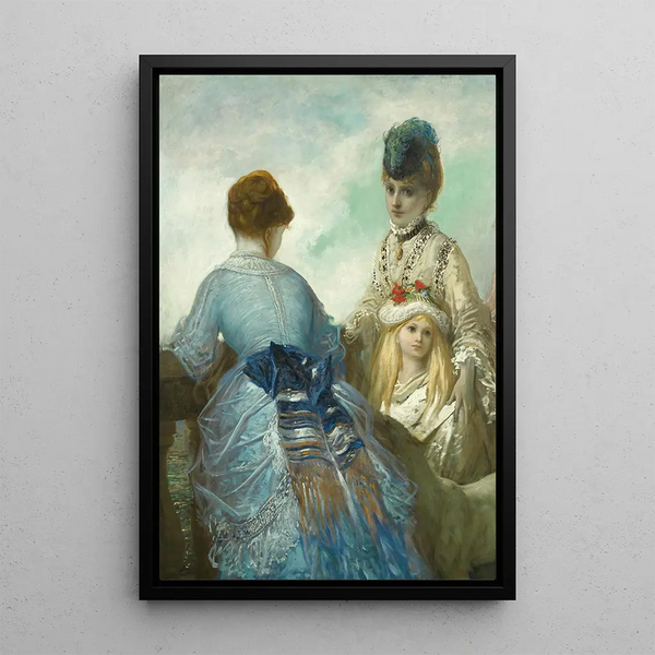 La promenade - Gustave Doré — gerahmtes Bild an der Wand