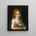 Eine junge Frau mit einem Blumenstrauß - Gustave Doyen — gerahmtes Bild an der Wand