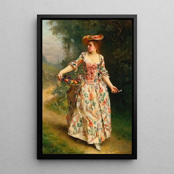 Promenade dans le parc - Gustave Jean Jacquet — gerahmtes Bild an der Wand
