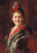 Eine Dame im Pelzbesetzten Cape - Gustave Jean Jacquet — Ansicht des Kunstwerks