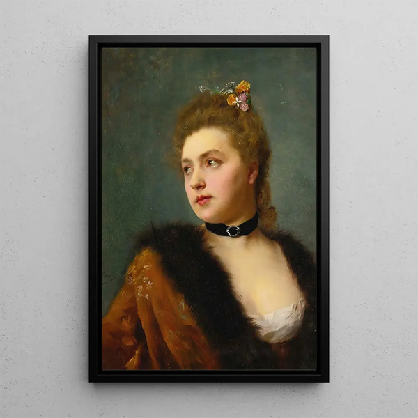 Parisienne - Gustave Jean Jacquet — gerahmtes Bild an der Wand