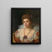 Portrait einer Frau mit Perlen - Gustave Jean Jacquet — gerahmtes Bild an der Wand