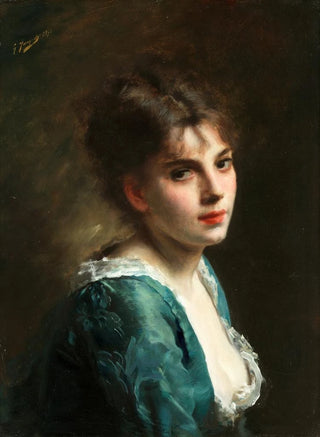 Gustave Jean Jacquet - Portrait of a young beauty.webp