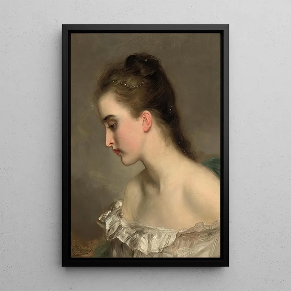 Die Anfängerin - Gustave Jean Jacquet — gerahmtes Bild an der Wand