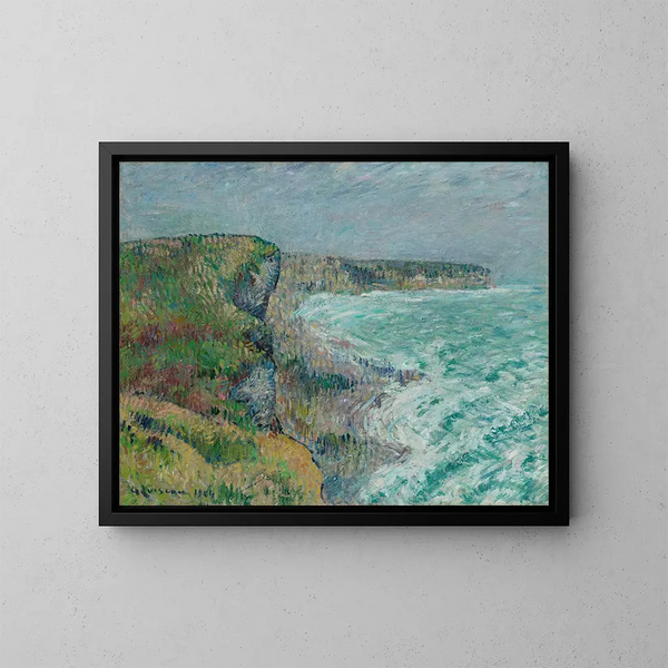 Klippen von Yport im Winter - Gustave Loiseau — gerahmtes Bild an der Wand