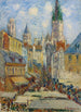 La Place de la Basse Vieille Tour und der Markt auf der Place Rue de l'Épicerie - Gustave Loiseau — Ansicht des Kunstwerks