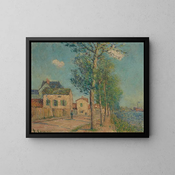 Der Weg am Flussufer - Gustave Loiseau — gerahmtes Bild an der Wand