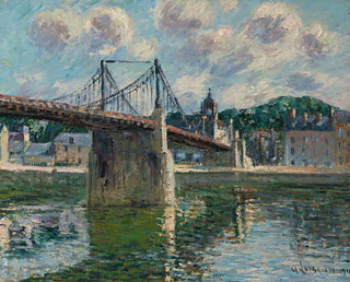 Le Pont suspendu Delbeuf - Gustave Loiseau — Ansicht des Kunstwerks