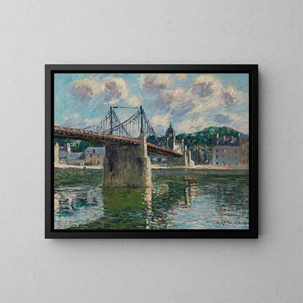 Le Pont suspendu Delbeuf - Gustave Loiseau — gerahmtes Bild an der Wand