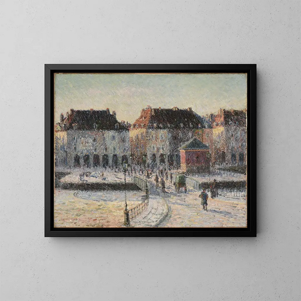 Das Brücke der Fischerei in Dieppe - Gustave Loiseau — gerahmtes Bild an der Wand