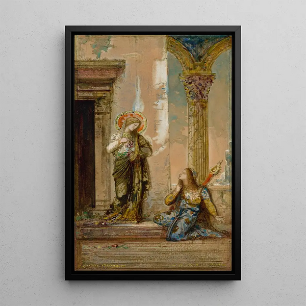La Sainte et le Poète - Gustave Moreau — gerahmtes Bild an der Wand